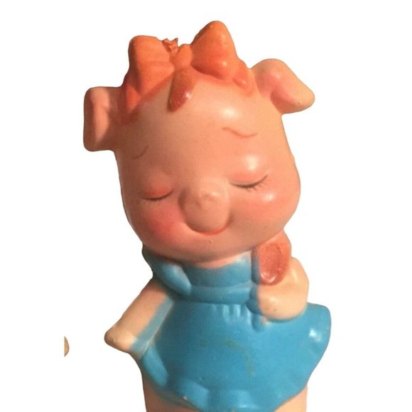 Plastic Pig Salt/Pepper Shaker Made in Hong Kong Vintage - Picture 2 of 10